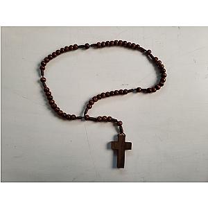 Rosario de madera de olivo con crucifijo