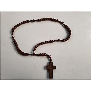 Rosario de madera de olivo con crucifijo