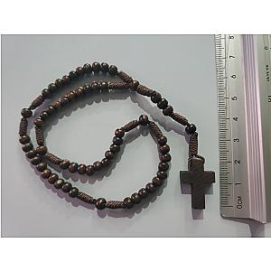 Rosario de madera de olivo con cruz
