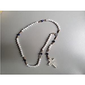 Rosario de cristal con cruz