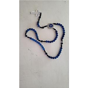 Rosario de cristal azul