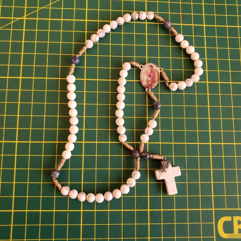 Rosario completo con medalla de oración